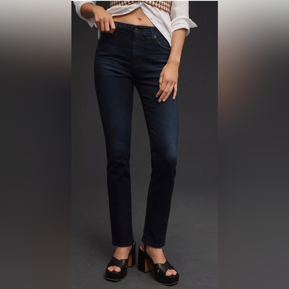 AG Adriano Goldschmied Stevie Mid-Rise Jeans Black Size 30 - Picture 1 of 8